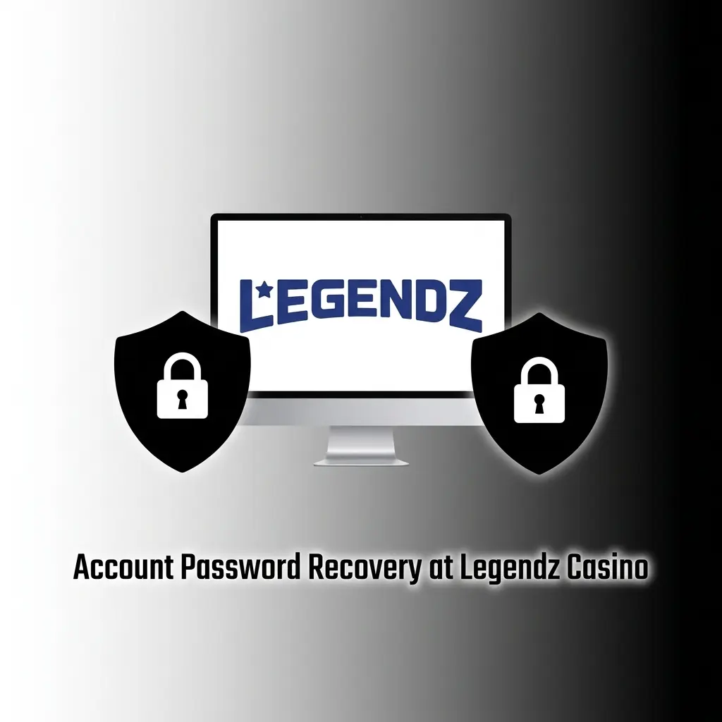 Legendz Casino account password recovery steps showing forgot password link and email reset process on website and app