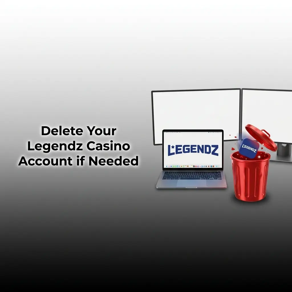 Steps to delete your Legendz Casino account by contacting support, withdrawing funds, and confirming identity