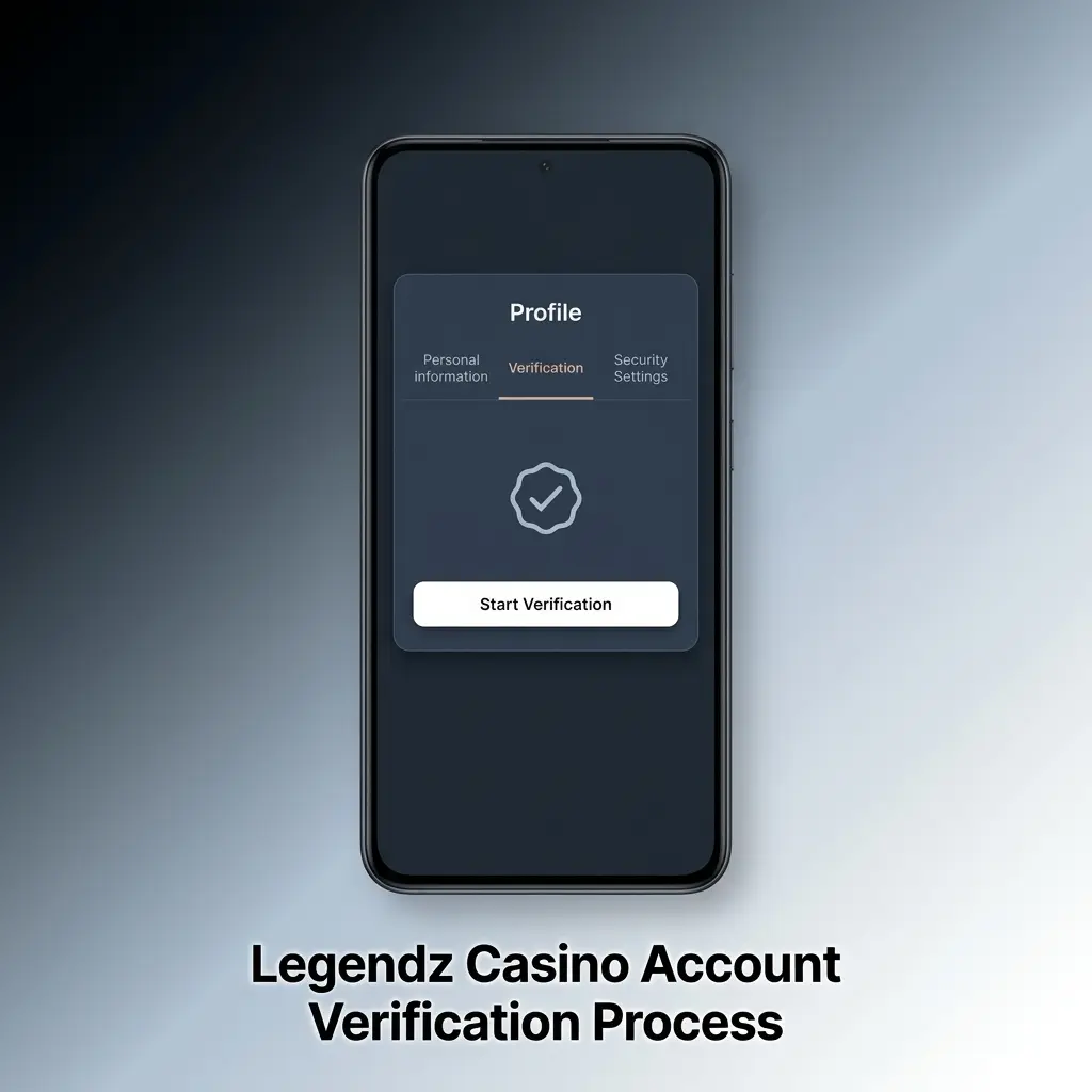 Legendz Casino KYC account verification process showing ID, address, and payment method steps for US players