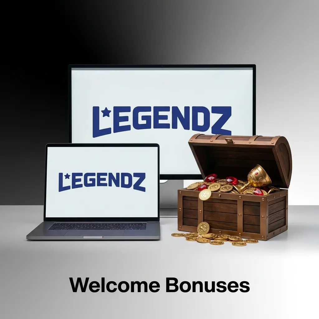 Legendz Casino welcome bonus offering 100% match up to 1000 USD for casino and sports betting new players